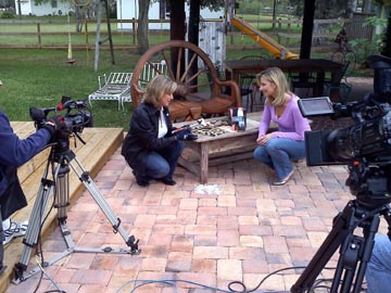 Designing Spaces Me Rhonda on the set roll tape