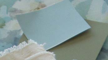 House Makeover blue green bedroom PAINT chips