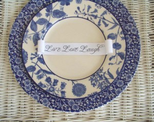 May Project Kathy Peterson Live Love Laugh plate