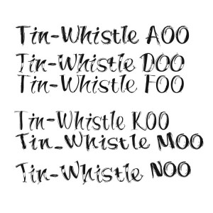 June font variables tin whistle
