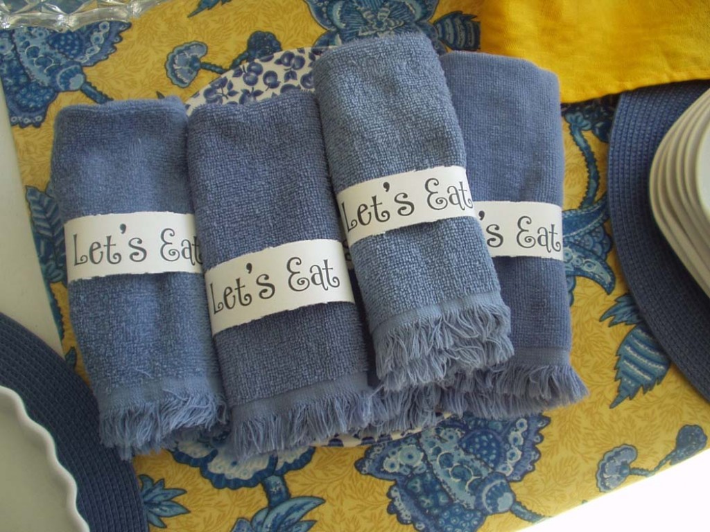 Kathy Peterson handmade napkin holders Let's Eat