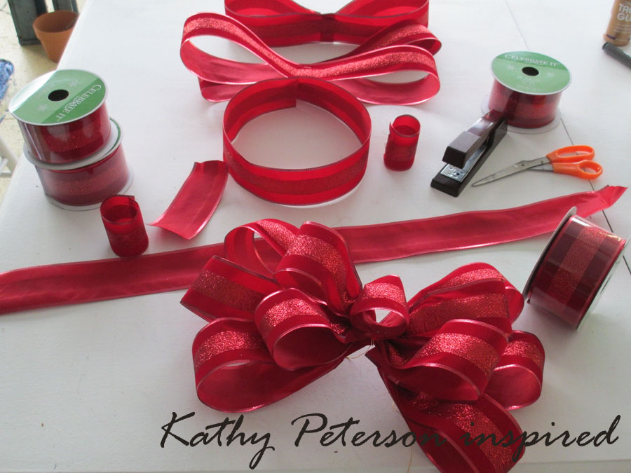 Kathy Peterson DIY Christmas bow supplies