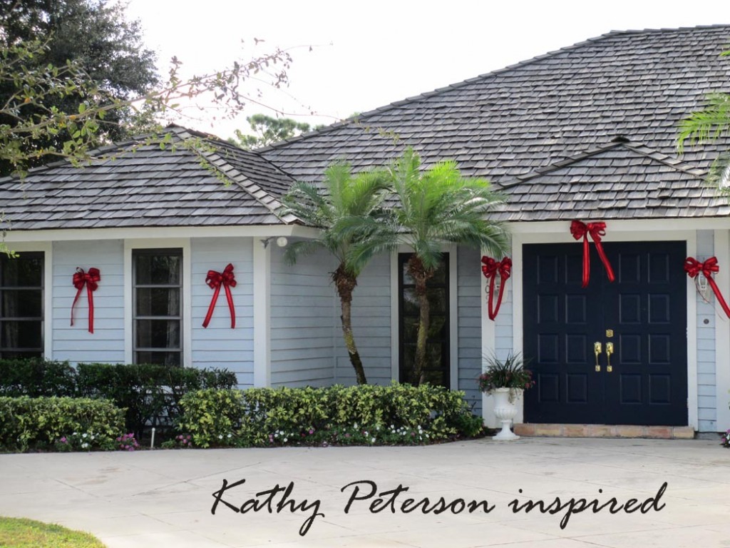 Kathy Peterson inspired Chirstmas Outdoor Decor DIY Bows