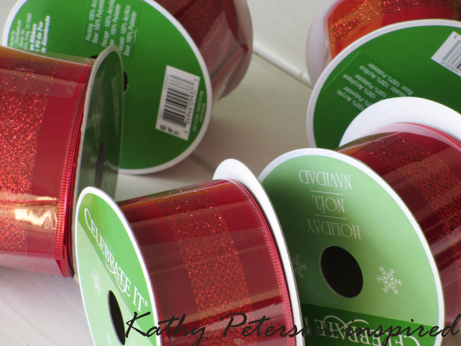 Kathy Peterson inspired DIY Christmas bow ribbon